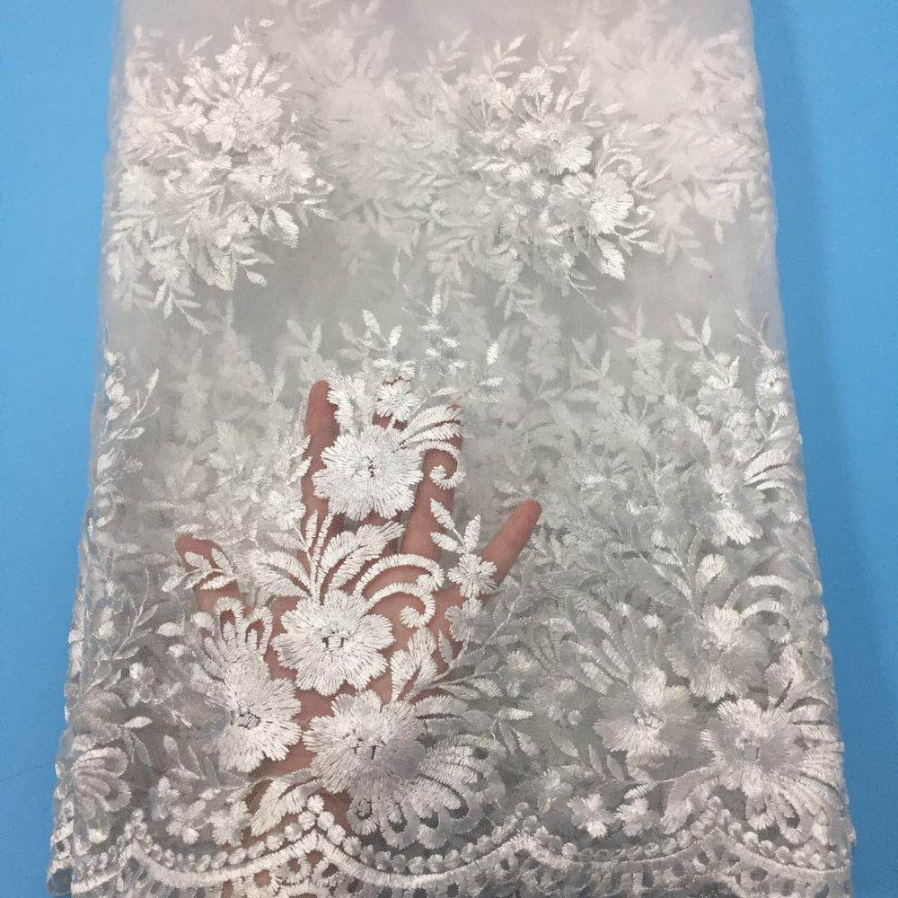 Lace Fabric 2020 High Quality Emboridery French Mesh Lace Fabric 5 Yards For Women Party/ Wedding Dress Top Quality ,