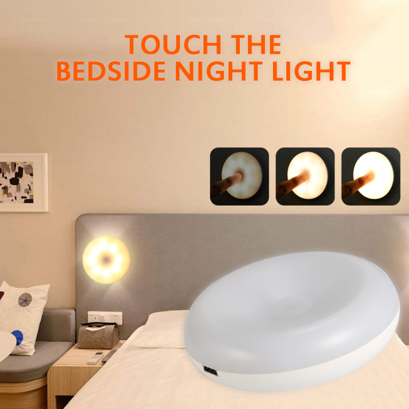 LED Rechargeable Magnetic Night Lights Touch Dimming Flashlight Led Indoor Outdoor Decor Wall Light Kitchen Cabinet Light Lamp