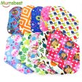 [Mumsbest] 10PCS Bamboo Cotton Washable Wipe Washable Pad Maternity Menstrual Pads Reusable Sanitary Napkins Waterproof Liners