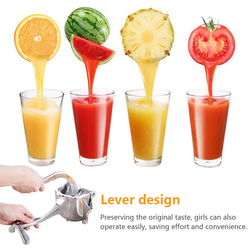 Silver Aluminum Alloy Manual Juicer Fruit Squeezer Juice Squeezer Lemon Orange Juicer Press Household Multifunctional Juicer