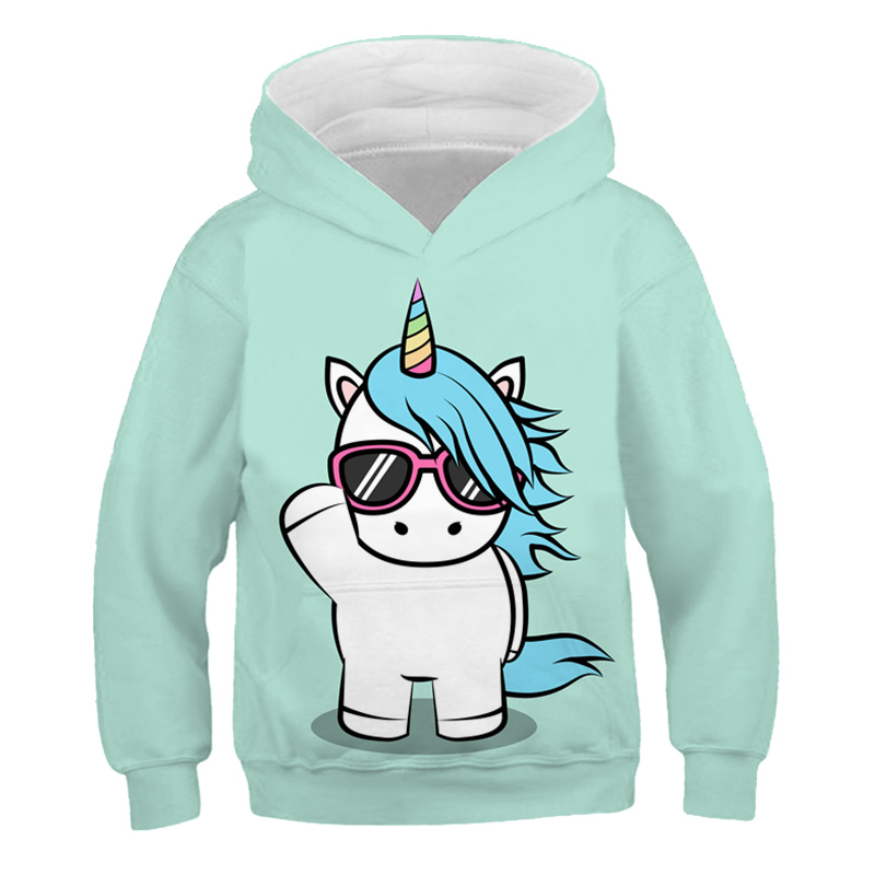 Autumn and winter The unicorn Kids Boys Girls Hoodie Clothes Clothing Hoodies Boys Girls Sweatshirts polyester Hoodies