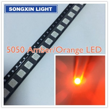 100pcs SMD 5050 LED Chip Orange Ultra Bright LED Light Emitting Diode Lamp SMT Surface Mount Bead