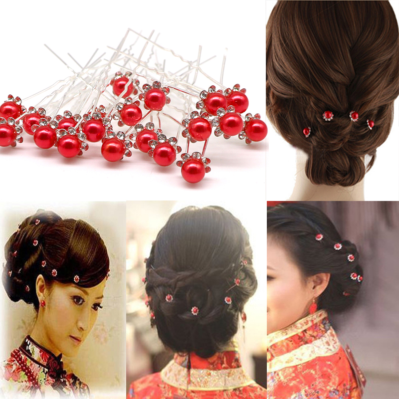 Braiding Hair Accessories Wedding Bridal Pearl Hair Clip Crystal Rhinestone Hairpins Clips Headwear Barrette Styling Hair Clip