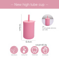 Silicone Baby Cup Snacks Bottle Drinkware Feeding Solid Tableware Toddlers Dishes For Baby Bowl Waterproof Sippy Cup Foldable