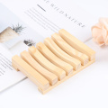 1X Wooden Natural Bamboo Soap Dishes Tray Holder Storage Soap Rack Plate Box Container Portable Bathroom Soap Dish Storage Box