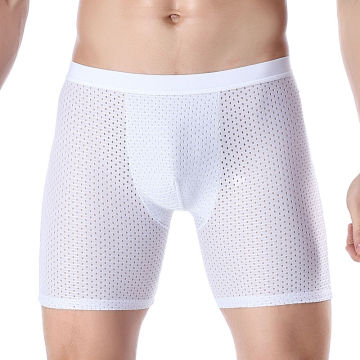bamboo boxers mesh underwear men quick dry Ethika mens underwear Spandex long leg boxer running underpants long for men