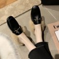 Autumn And Winter Warm Fur Slippers 2020 New Fashion Baotou Muller Shoes Rabbit Fur Casual Shoes Women
