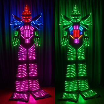 LED Light Sorghum Robot Suit Rangers Stilts Clothes Luminous Costumes Giant bar Party Performance Electronic Music Dance Show