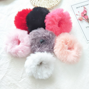 New Solid Color Girls Plush Scrunchie Hair Rope Women Ponytail Holder Rubber Band Elastic Hair bands Hair Ring Hair Accessories