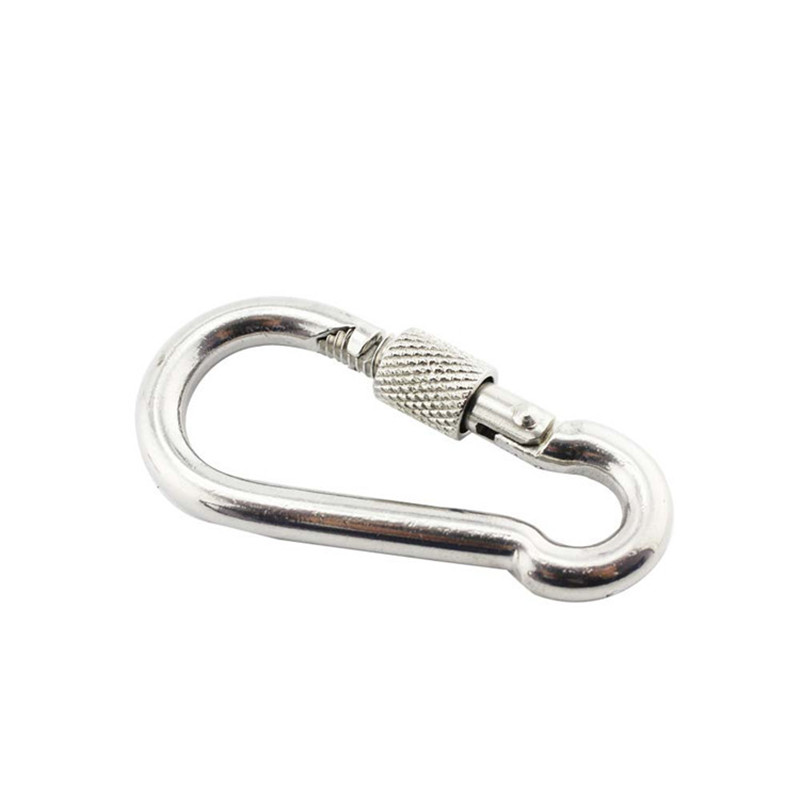 M6/M8/M10 Multifunctional 304 Stainless Steel Spring Snap Carabiner Quick Link Lock Ring Hook snap shackle Chain Fastener Hook