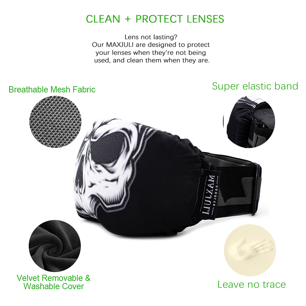 MAXJULI Goggle Cover Microfiber Protective Goggles Protector,Ideal for Snow Ski Goggles 3000