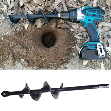 9 Inch Garden Auger Spiral Drill Bit Hand Drill Electric Drill Ground Bit Planting Auger Drill