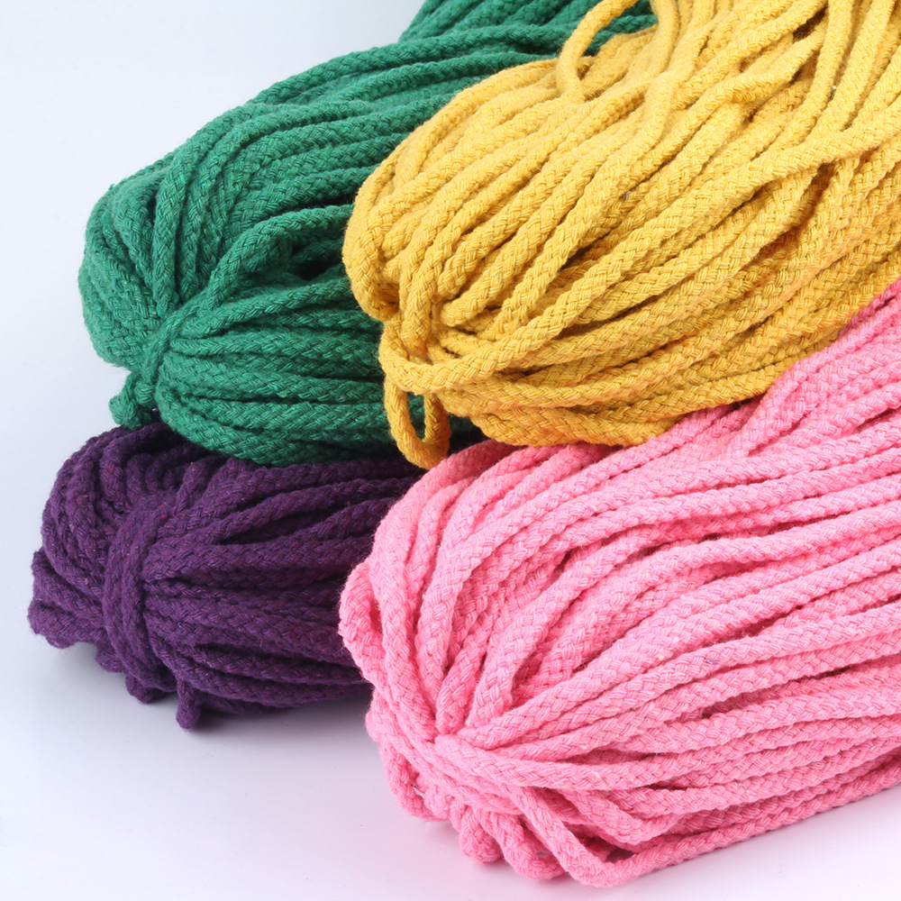 20meters/lot 5mm Cotton Rope Cords Craft Decorative Twisted Thread DIY Handmade Craft Accessories Home Decoration Cord Wholesale