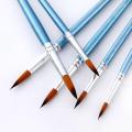 12Pcs/Lot Paint Brush Oil Painting Brushes Watercolor Gouache Paint Brushes Nylon Hair Different Size Artist Fine Art Supplie