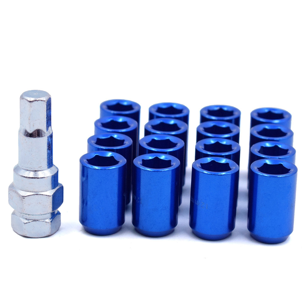 32mm 16pcs/set Racing Car Wheel Lug Nuts Wheel Rims Lug Nuts Car Accessories M12x1.5/1.25