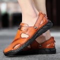 2020 New Genuine Leather Men Sandals Summer Beach Sandals Soft Comfortable Outdoor Slippers Classic Roman Sandals Big Size 38-50