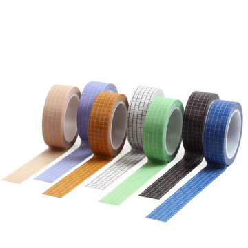 10M Black White Grid Washi Tape Planner Office Adhesive Tape DIY Scrapbooking Sticker Label Japanese Masking Tape