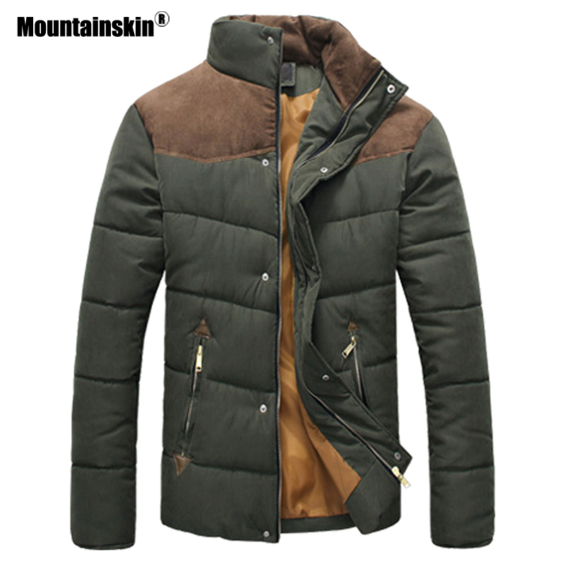 Mountainskin Autumn Winter Men's Parka Cotton Warm Coats Thick Jackets Padded Overcoat Male Outerwear Mens Brand Clothing SA587