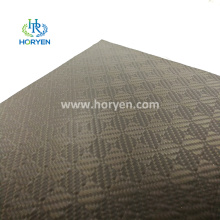 Black TPU custom jacquard leather carbon fibre fabric