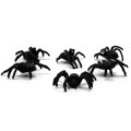 5pcs horror 4.5cm black spider haunted house spider web bar party decoration supplies simulation tricky toy halloween decoration