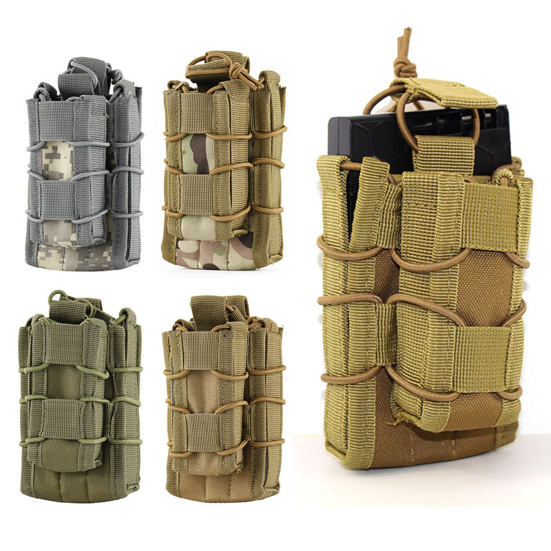 Tactical Molle Magazine Pouch Bag Open Top Airsoft Rifle Pistol Mag Pouch Ammo Pocket for M4 M14 AK Magazine Pouch Carry Case