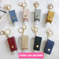 1Pc 30ml Leather Case Keychain Free Hand Sanitizer Case Mini Disinfectant Hands Portable Hydroalcoholic Gel Empty Bottle Holder