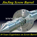 Large capacity recycled plastic extruder screw barrel