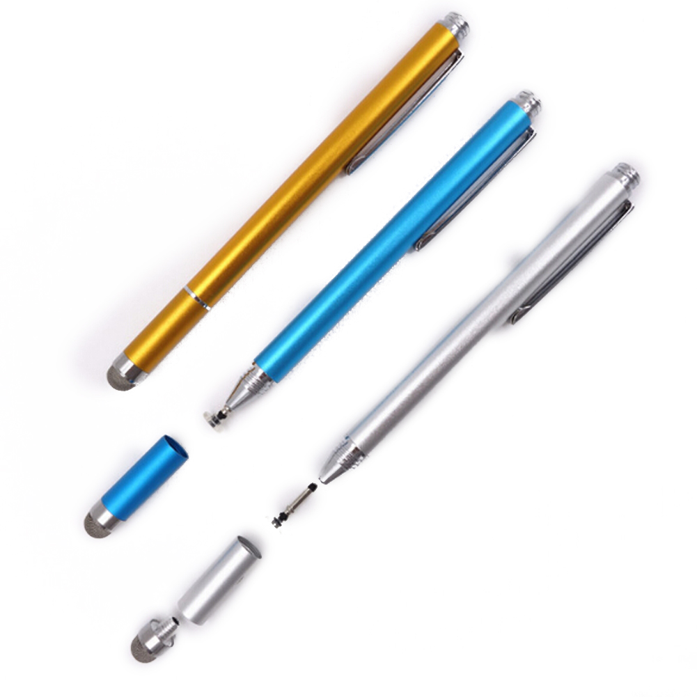 2in1 Capacitive Pen Touch Screen Drawing Pen Stylus with Conductive Touch Sucker Microfiber Touch Head for Tablet PC Smart Phone