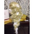 CAMMITEVER Blonde Training Mannequin Head Hairdressing Dummy Hairstyle Long Hair Doll Mannequin Head For Practice