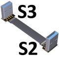 USB Ribbon Cable Flat EMI shielding FPC Extension Cable USB 3.0 90 degree Connector up and downward 5cm-3m Length customization