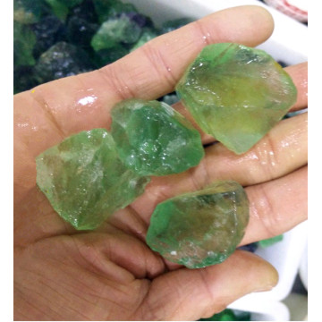 Natural fluorite granule original stone wool green color fluorite original mineral specimen decoration.