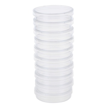 10 pcs 60mm x 15mm polystyrene sterilized Petri dishes with lids Clear