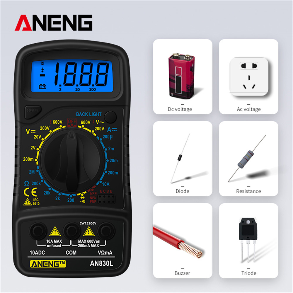 ANENG XL830L Digital Multimeter EsrMeter Testers Automotive Electrical Dmm Transistor Pocket Tester Meter Capacitance Meter