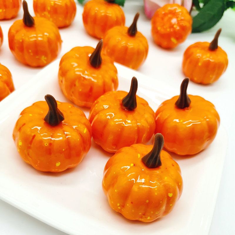 1pcs Mini Fake Pumpkin Vegetable Simulation Halloween Artificial Pumpkin Diy Craft Home Birthday Party Wedding Decoration