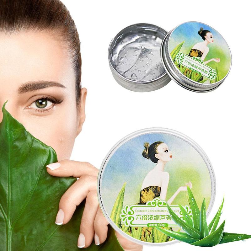 100% Pure Natural Aloe Vera Gel Smoothing Moisture Repair Cream Sunblock Face Acne Treatment Gel for Skin Repairing 30ml