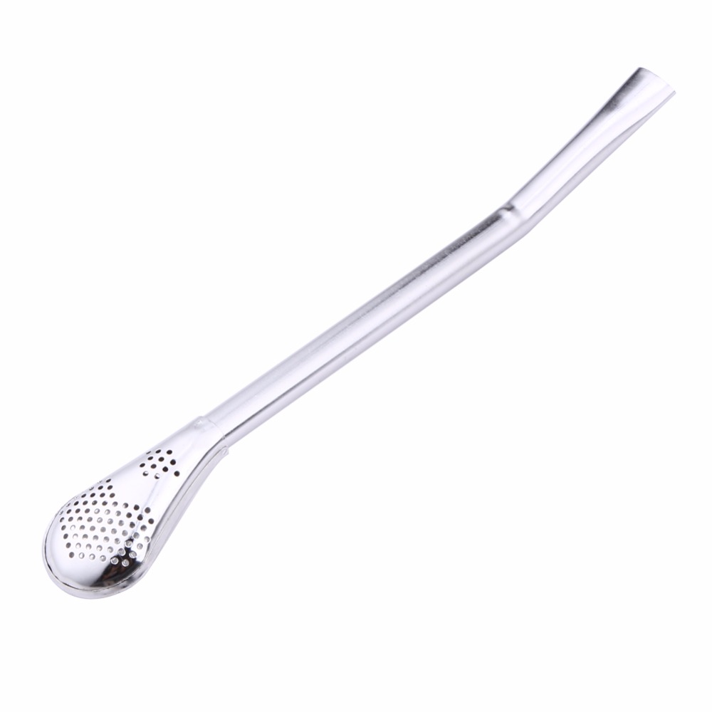 Stainless Steel Drinking Straw Spoon Tea Filter Yerba Mate Tea Straws Bombilla Gourd Reusable Tea Tools Washable Bar Accessories