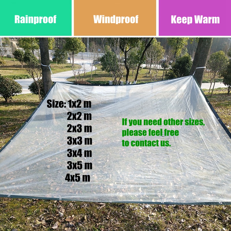 Plastic Rainproof Film Greenhouse Garden Plant Bonsai Succulents Shelter Rain Tarpaulin Keep Warm Dustproof Transparen Film