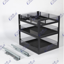 Glass metal drawer cutlery storage box kitchen accessories