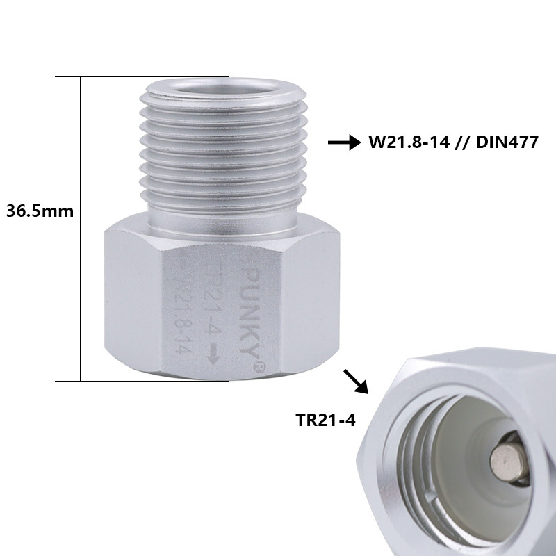 Soda Stream Cylinder To W21.8-14 Convert Adapter For Aquarium Fish or Home brew Beer Keg Co2 Tank Regulators