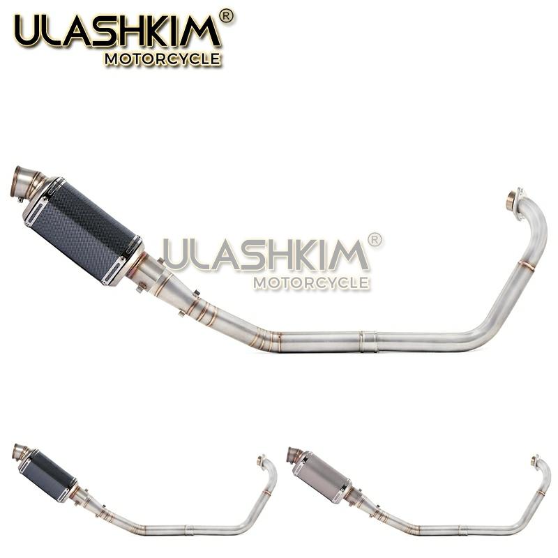 Motorcycle Full Exhaust Escape System Modifed Middle Link Pipe Slip On For yamaha YZF-R15 R5 MT-15 MT 15 125 V3 R125 2008-2019