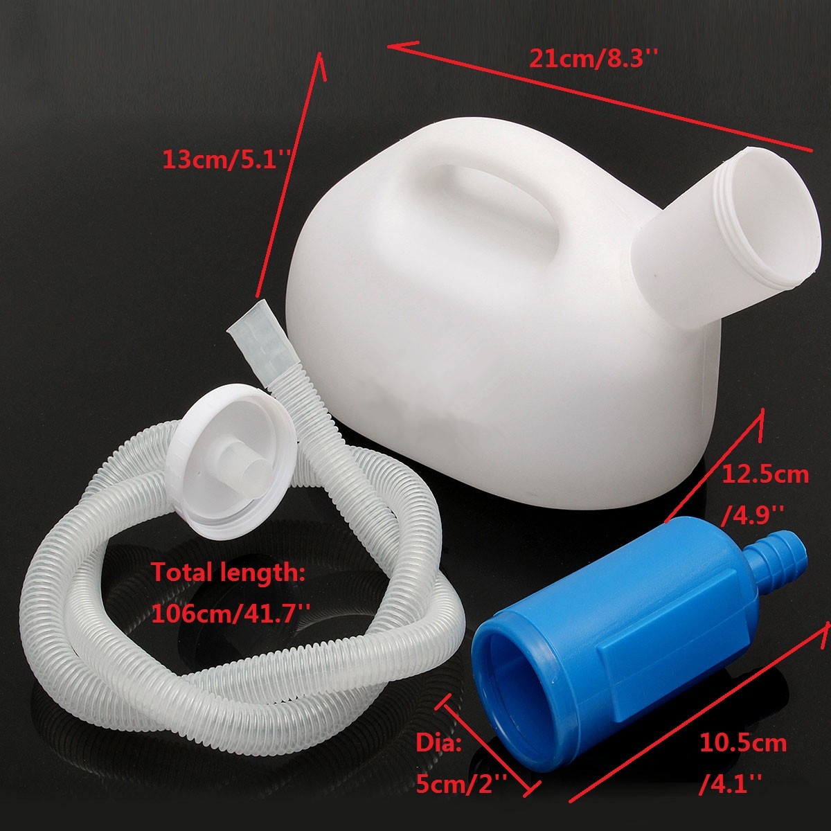 Portable Mobile Toilet Urinal Car Travel Camping Urine Pee Storage with Catheter Male Urinary Bottle Disability Old Man Washable