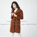 Women Medium Hooded Cashmere Coat