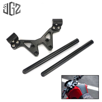 Black Faucet Handlebar Assembly Motorcycle CNC Aluminum Handle Bar Tube System for Kawasaki Z125 2014 2015 2016 2017 2018 2019