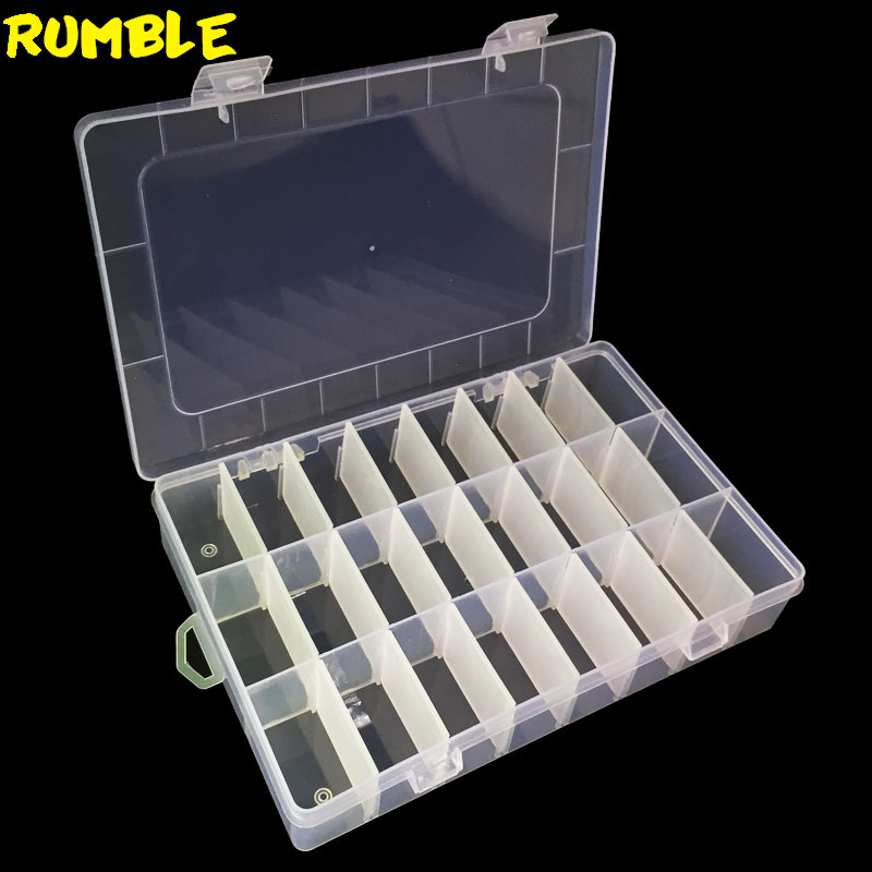 Rumble 24 Grids DIY Tools Packaging Box Portable Practical Electronic Components Screw Removable Storage Screw Jewelry Tool Case