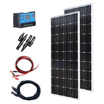 XINPUGUANG 200w solar panel kit system 2 pcs 100 watt 18v Glass solar plate modul mit pv stecker für dach auto caravan home