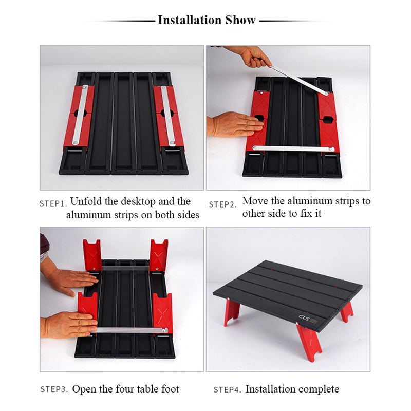 Outdoor Folding Table Mini Portable Beach Camping Table Aluminum Travel Picnic Desk Collapsible Ultralight Garden Desk Furniture