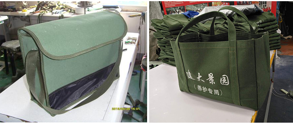Canvas material handbag