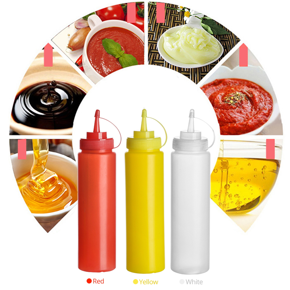Kitchen Squeeze Bottle Ketchup Sauces Mustard Squeeze Bottles Condiment Bottle Squirt Squeeze Dispenser Kitchen Tools
