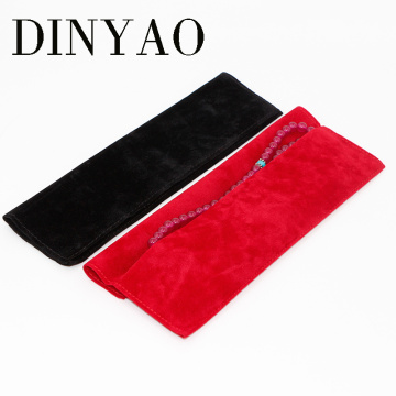 5pcs/lot 5*19.5cm High Class Double Side Velvet Pouch Factory Wholesale Packaging Jewelry Gift Pouch Bag Party Necklace Pouch