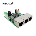 Realtek RTL8306E chipset 90/180 Degree RJ45 3 port Mini Ethernet Switch Board factory accept OEM ODM network switches pcb